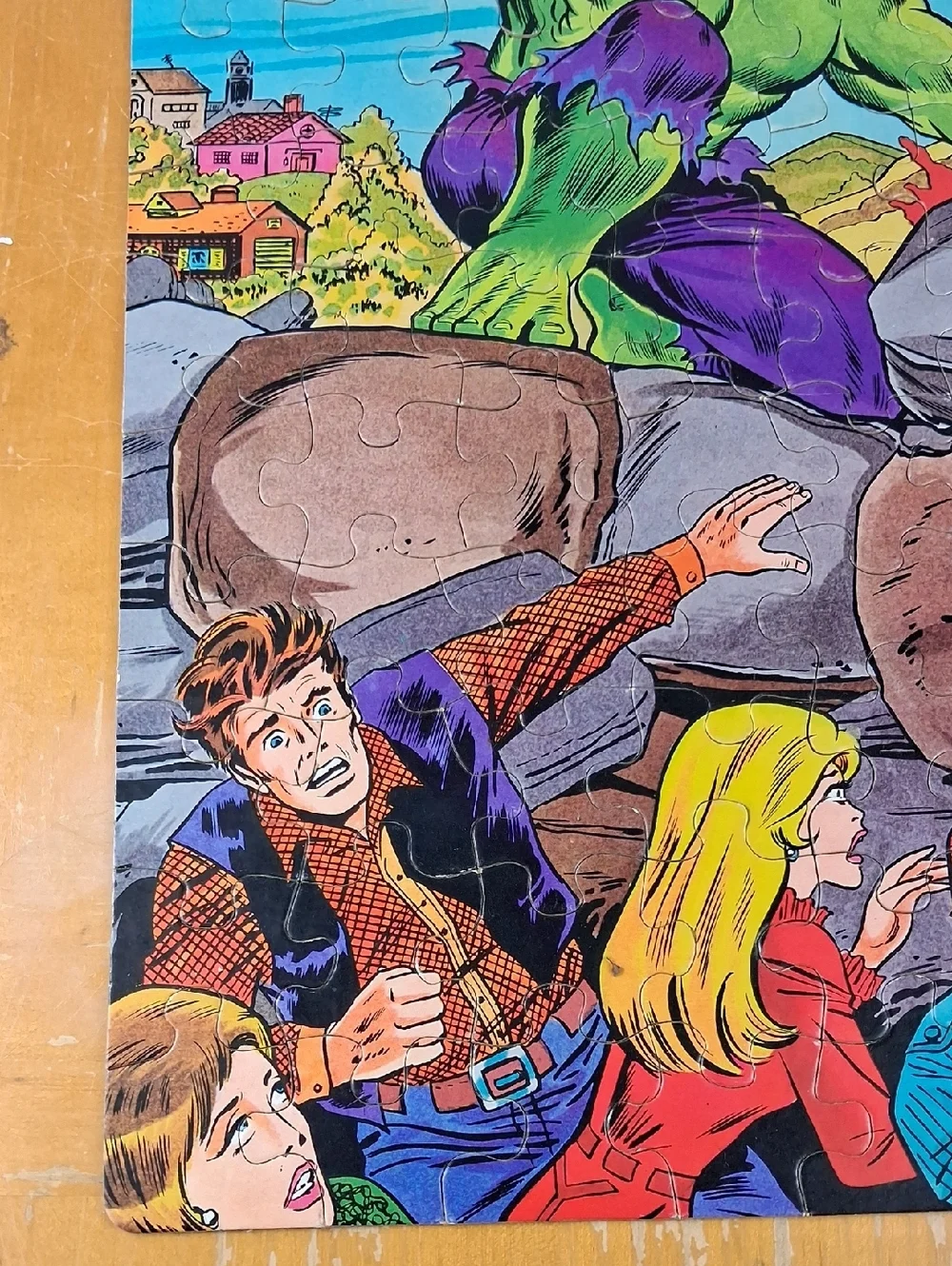 Vintage 1982 Incredible Hulk 100 Large Pieces 14 X 18 Whitman Jigsaw Puzzle